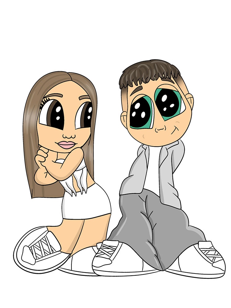 CartoonClasicCouple - Tablouri personalizate Giftoon CartoonClasicCouple