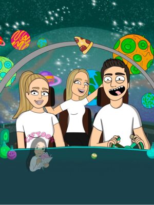 Rick&Morty 3Persoane Space