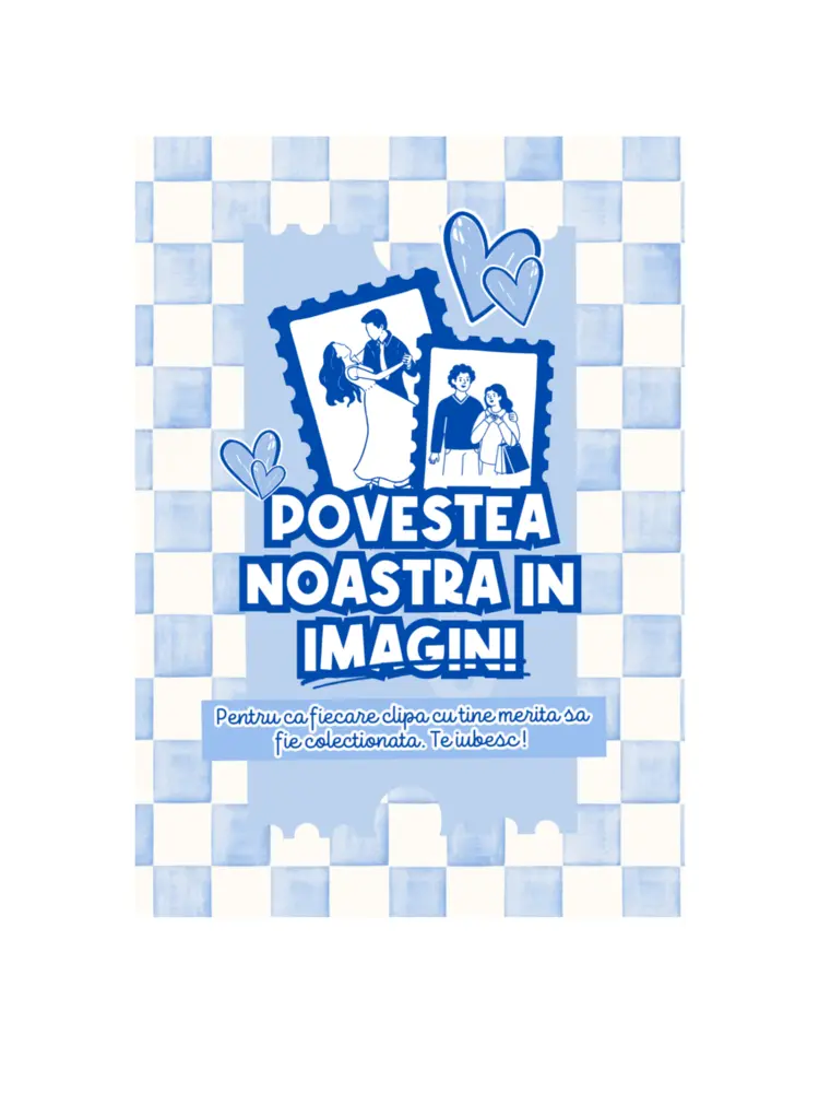Carte cu stickere albastra-Iubirea Noastră - Tablouri personalizate Giftoon Carte cu stickere albastra-Iubirea Noastră