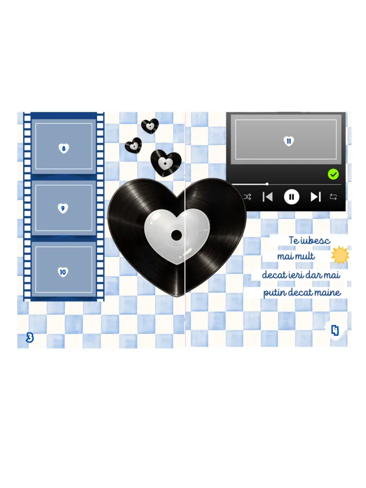 Carte cu stickere albastra-Iubirea Noastră - Tablouri personalizate Giftoon Carte cu stickere albastra-Iubirea Noastră - imagine 3
