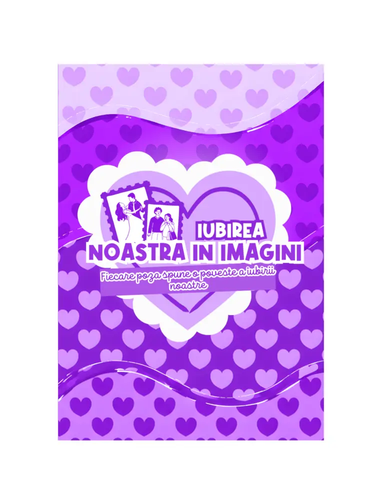 Carte cu stickere mov-Iubirea Noastră - Tablouri personalizate Giftoon Carte cu stickere mov-Iubirea Noastră