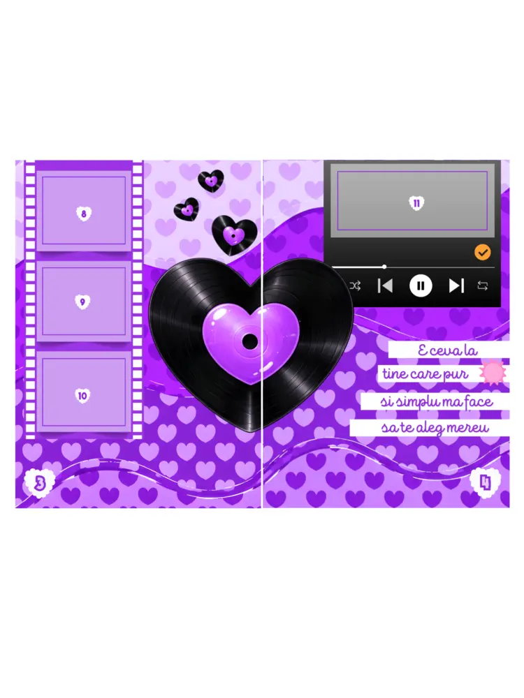 Carte cu stickere mov-Iubirea Noastră - Tablouri personalizate Giftoon Carte cu stickere mov-Iubirea Noastră - imagine 3