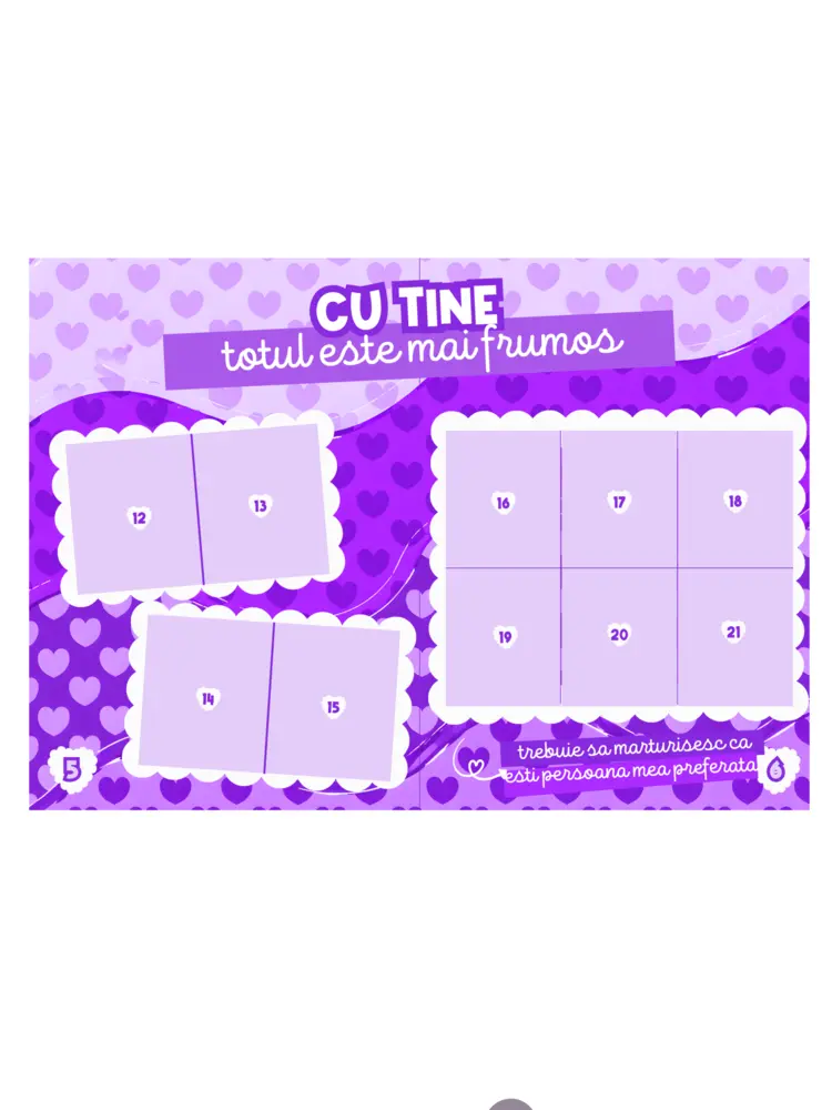 Carte cu stickere mov-Iubirea Noastră - Tablouri personalizate Giftoon Carte cu stickere mov-Iubirea Noastră - imagine 4
