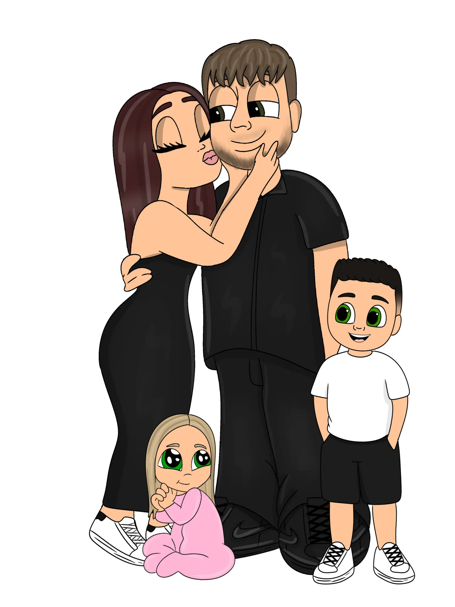 LoveInLines 2 copii - Tablouri personalizate Giftoon LoveInLines 2 copii