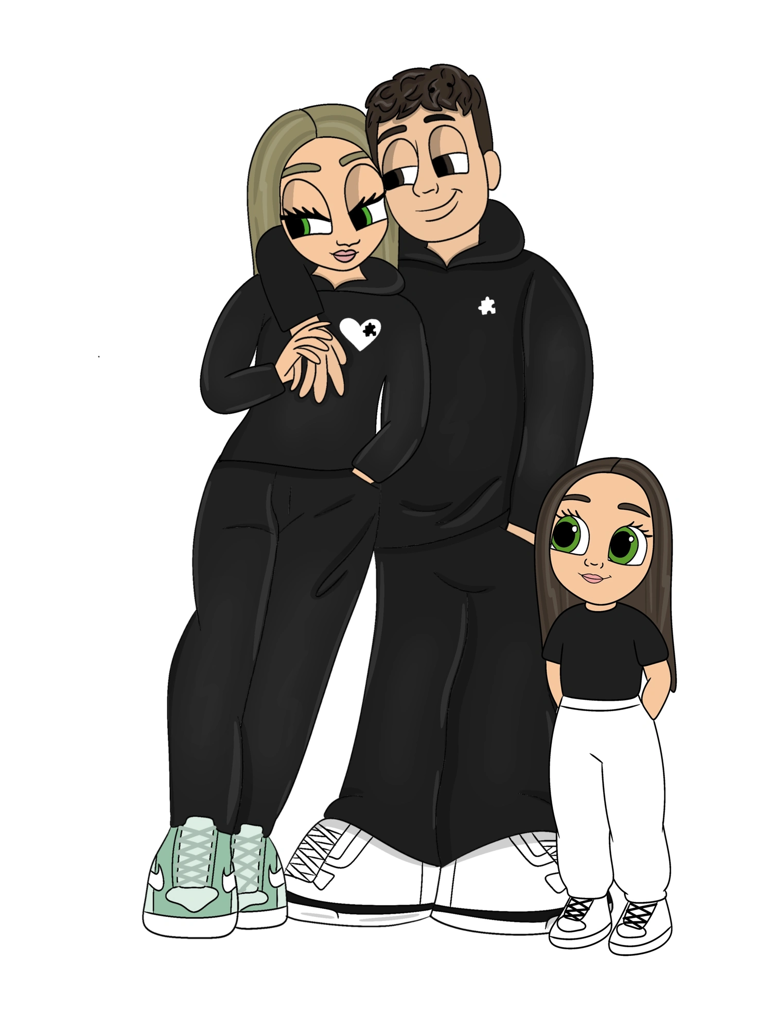 TogetherToon 1 copil - Tablouri personalizate Giftoon TogetherToon 1 copil